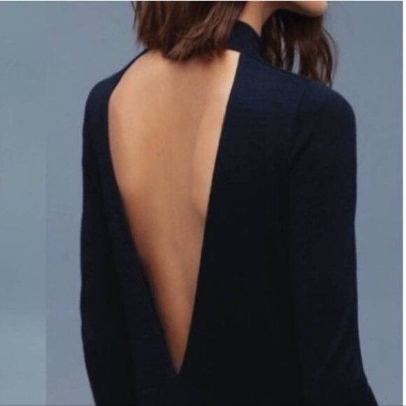 Aritzia Wilfred Free Moulton Burgundy Plum Knee Length Dress Minimalist - Picture 9 of 9